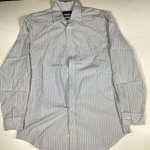Kenneth Roberts Platinum 80's 2 Ply Cotton Dress Shirt Sz 16.5 34/35 Stained